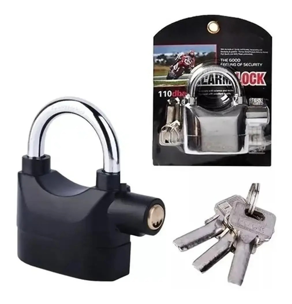 CANDADO CON ALARMA NEGRO A2503-213